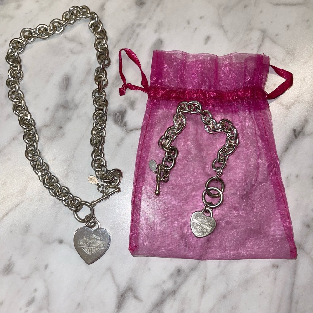 Harley Davidson choker & bracelet SET